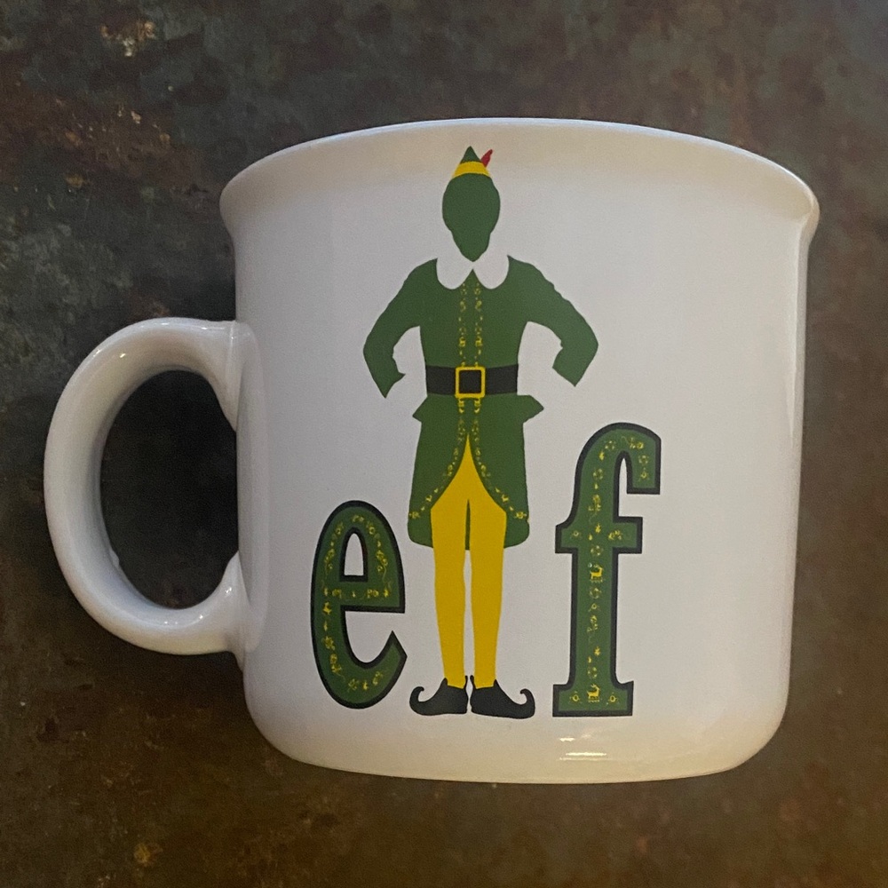 “elf” Movie “YOU SIT ON A THRONE OF LIES” White Ceramic Large Mug. 20 Ounces